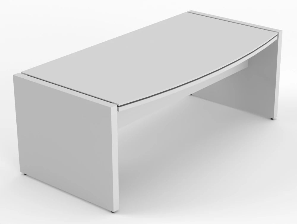Status Executive Desk White Pastel Finish 2000Mm