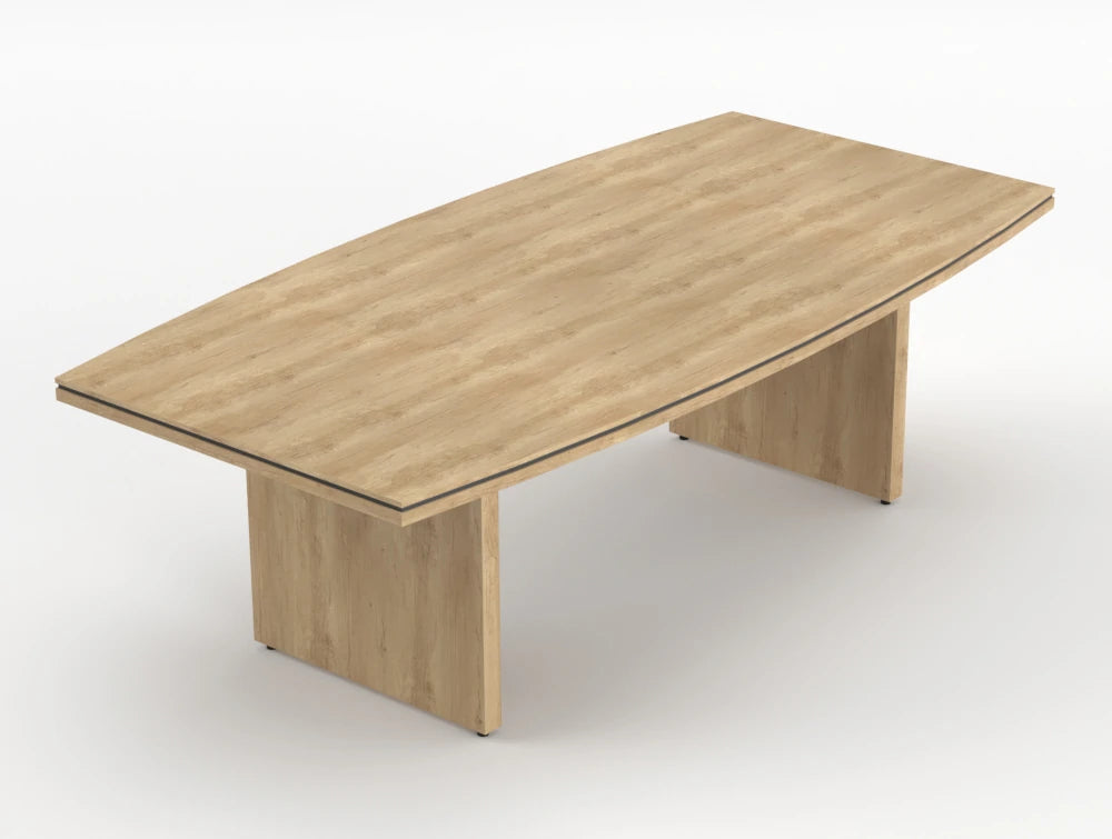 Status Executive Meeting Room Table 2400Mm Natural Oak Finish