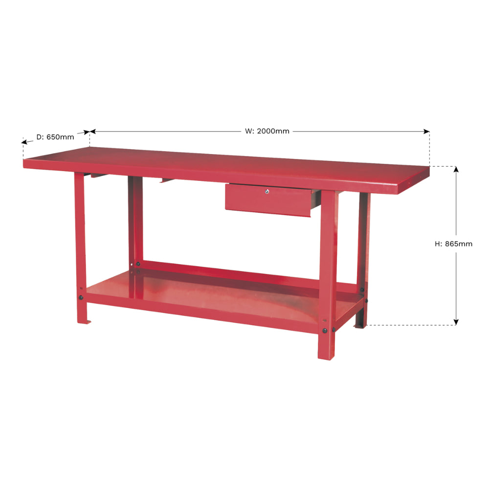 Steel Workbench with Drawer 2m AP3020 2