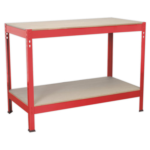Steel Workbench with Wooden Top 1.2m
