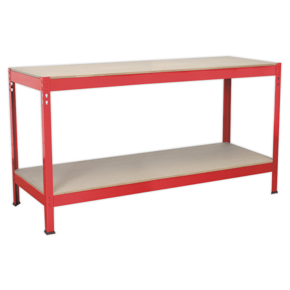 Steel Workbench with Wooden Top 1.53m