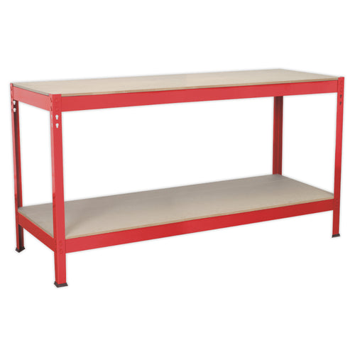 Steel Workbench with Wooden Top 1.53m