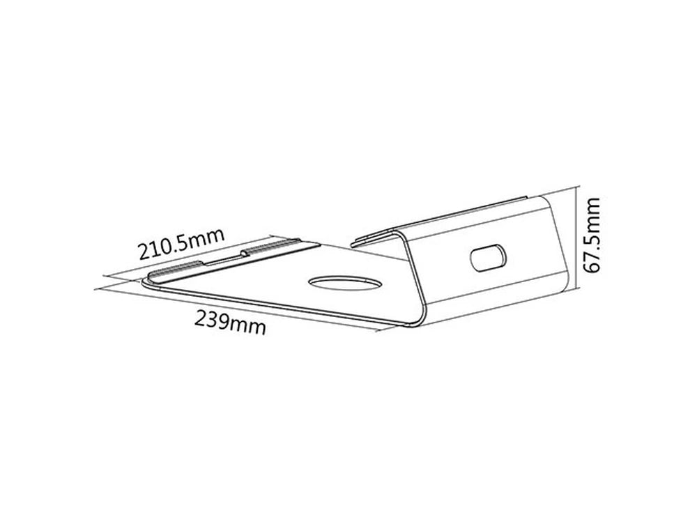Sturdy Aluminum Laptop Riser Dimensions 1