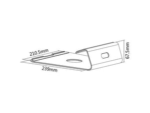 Sturdy Aluminum Laptop Riser Dimensions 1