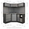 Superline PRO Corner Storage System with Stainless Worktop 1.55m APMSSTACK08SS 13