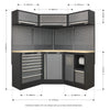 Superline PRO Corner Storage System with Wood Worktop 1.55m APMSSTACK08W 13