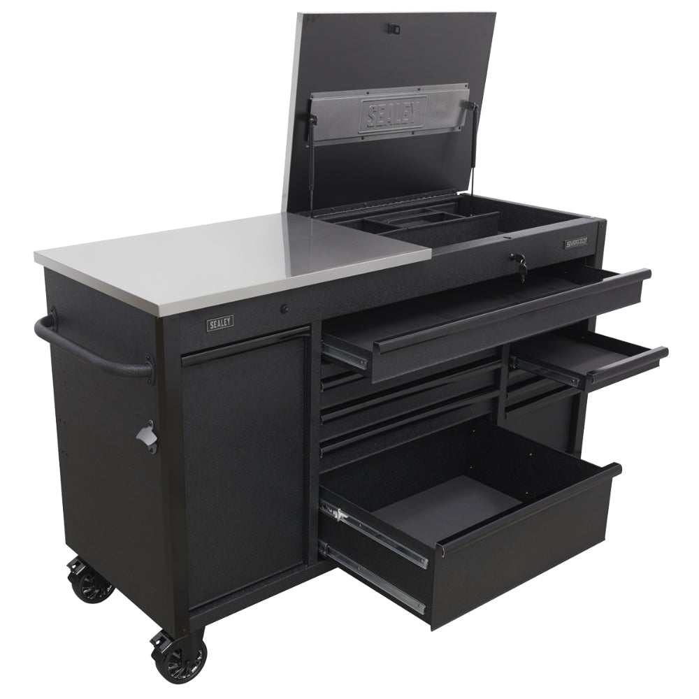 Superline PRO Mobile Tool Cabinet with Power Tool Charging Drawer 1600mm AP6310BE 1new