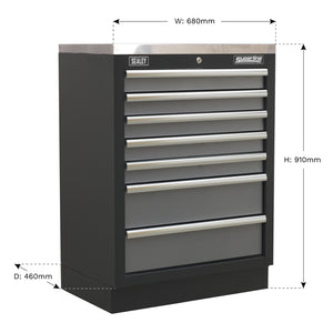 Superline PRO Modular Cabinet 7 Drawer 680mm APMS62 4