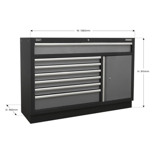 Superline PRO Modular Floor Cabinet 7 Drawer 1360mm APMS64 5