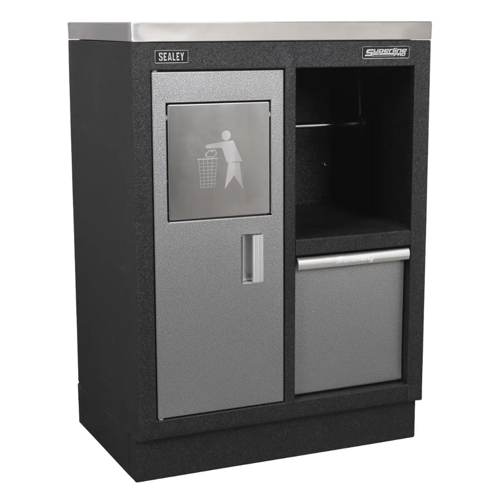 Superline PRO Storage System with Pressed Wood Worktop 4.92m APMSSTACK15W 2
