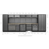 Superline PRO Storage System with Pressed Wood Worktop 4.92m APMSSTACK16W 14