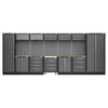 Superline PRO Storage System with Pressed Wood Worktop 4.92m with Sink