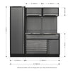 Superline PRO Storage System with Stainless Steel Worktop 1.96m APMSSTACK09SS 9