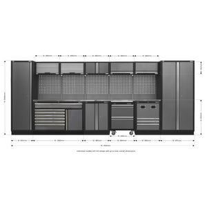Superline PRO Storage System with Stainless Steel Worktop 4.92m APMSSTACK16SS 15
