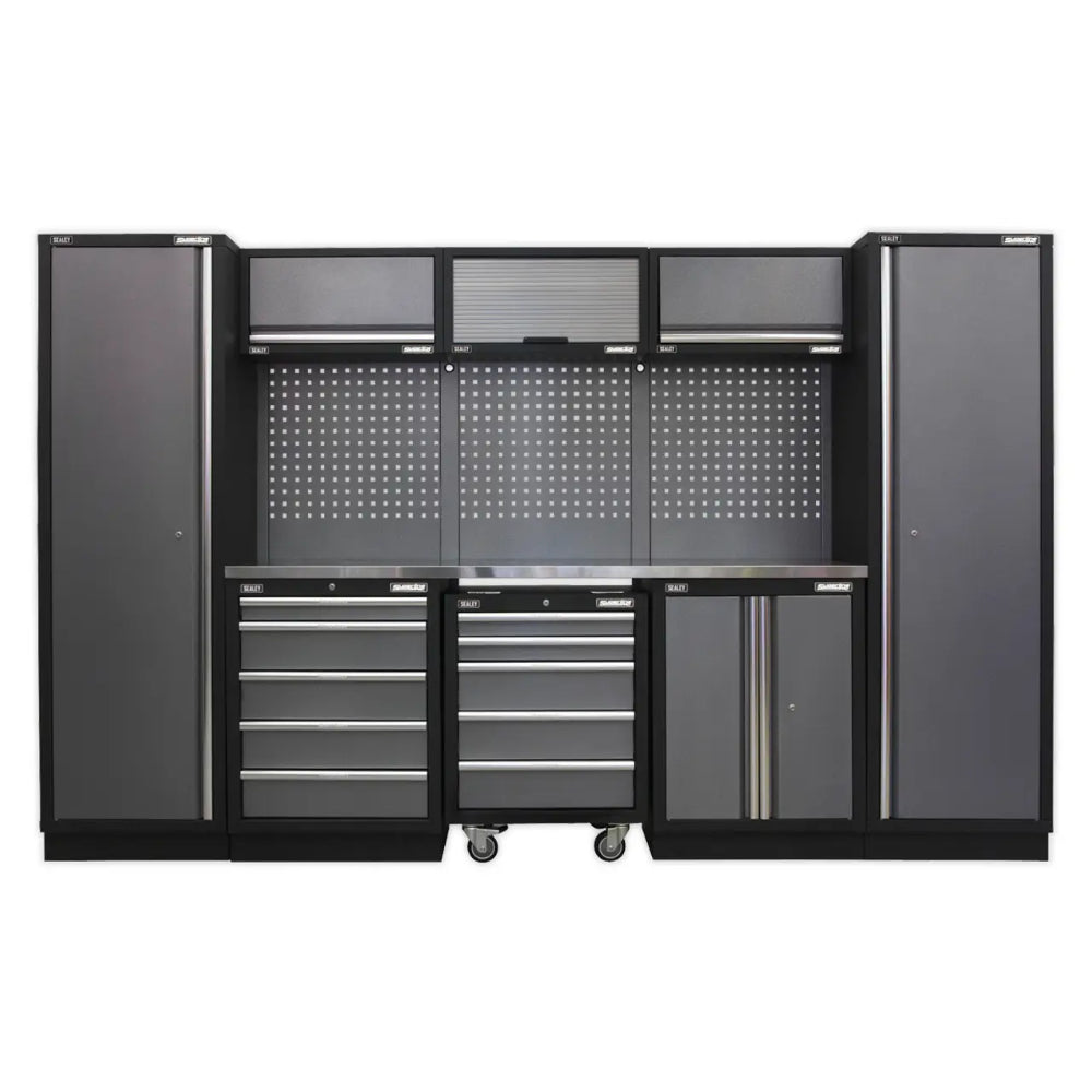 Superline PRO Storage System with Stainless Worktop 3.24m