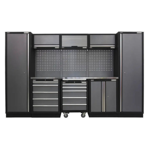 Superline PRO Storage System with Stainless Worktop 3.24m