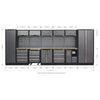 Superline PRO Storage System with Wood Worktop 4.92m APMSSTACK01W 5