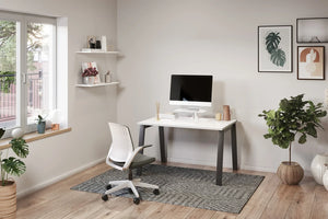 Switch 1 Person Crescent Desk And Desk High Pedestal  A Leg 2