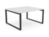 Switch 2 Person Bench Desk with Closed Leg in White Black Finish