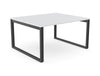 Switch 2 Person Bench Desk with Closed Leg in White Black Finish