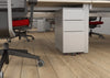 Switch 2 Person Crescent Desk And Desk High Pedestal  Open Leg 7