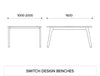 Switch Design 2 Person Bench Desk Dimensions