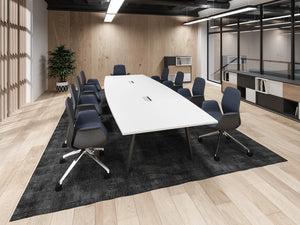 Switch Single Piece Square Meeting Table  Open Leg 1