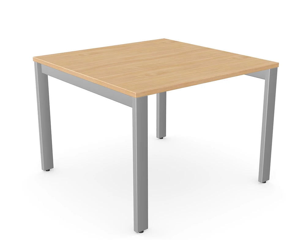 Switch Single Piece Square Meeting Table  Open Leg S LEO MT1010 BE SLV