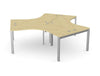 Switch Wooden 120 Degree 3 Person Bench  O Leg S 3P120 LEO T3P3W1260 MP SLV