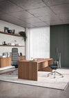 T45 Executive Table with Ergonomic Chair and Visitor Chair in Modern Office Setting