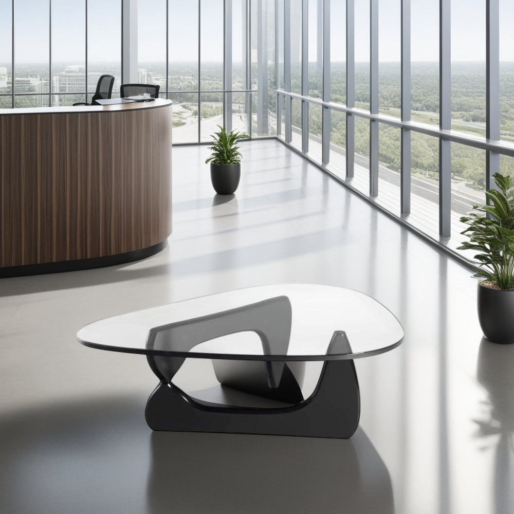 Tempered Glass Coffee Table in Lounge Area Setting 2