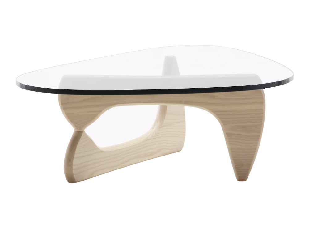 Tempered Glass Coffee Table with Natural Oak Base 15mm