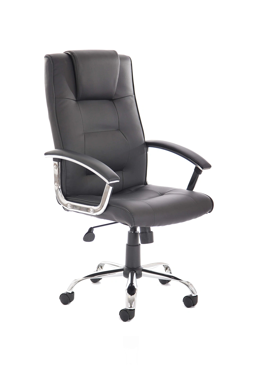 Thrift Executive Chair Black Soft Bonded Leather With Padded Arms EX000163 2
