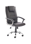 Thrift Executive Chair Black Soft Bonded Leather With Padded Arms EX000163 2