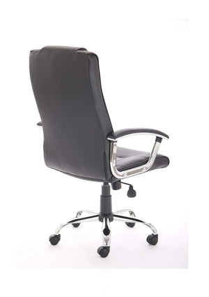 Thrift Executive Chair Black Soft Bonded Leather With Padded Arms EX000163 5