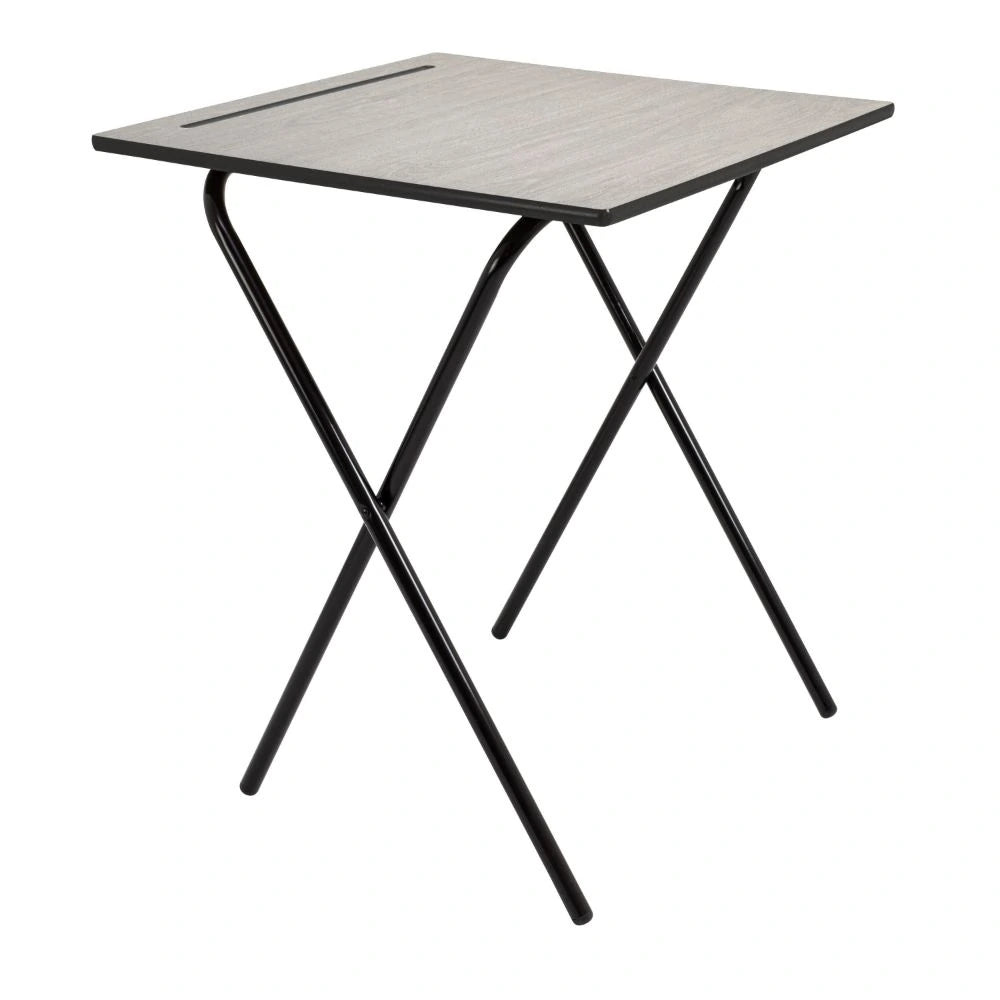 Titan Economy Folding Exam Desk - Single - Beech/Black