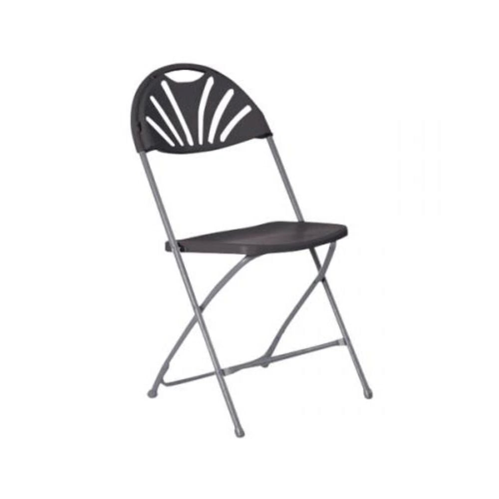 Titan Linking Fan Back Folding Chair - Charcoal