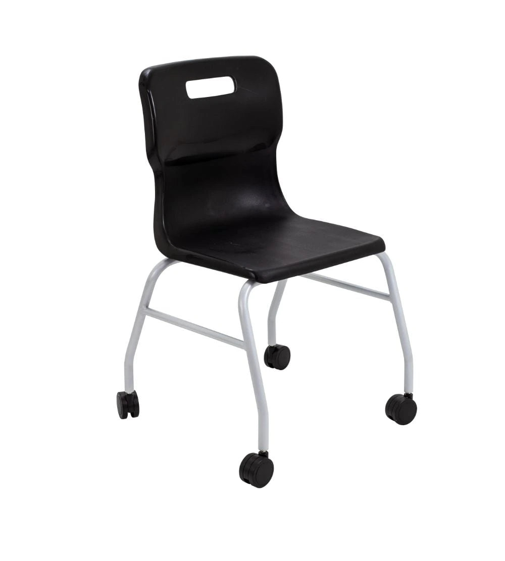Titan Move 4 Leg Chair with Castors T301-BK 1