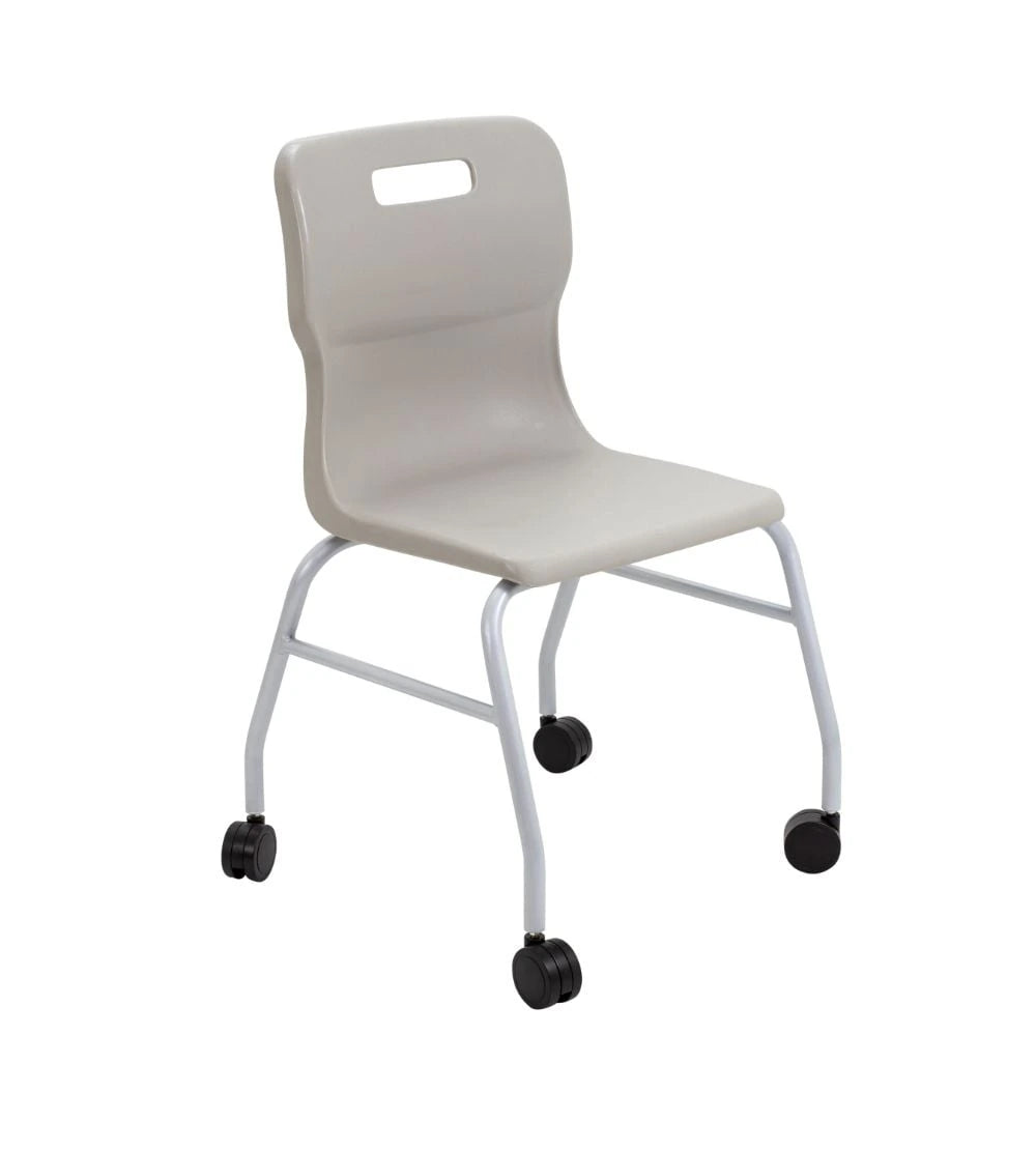 Titan Move 4 Leg Chair with Castors T301-GR 1
