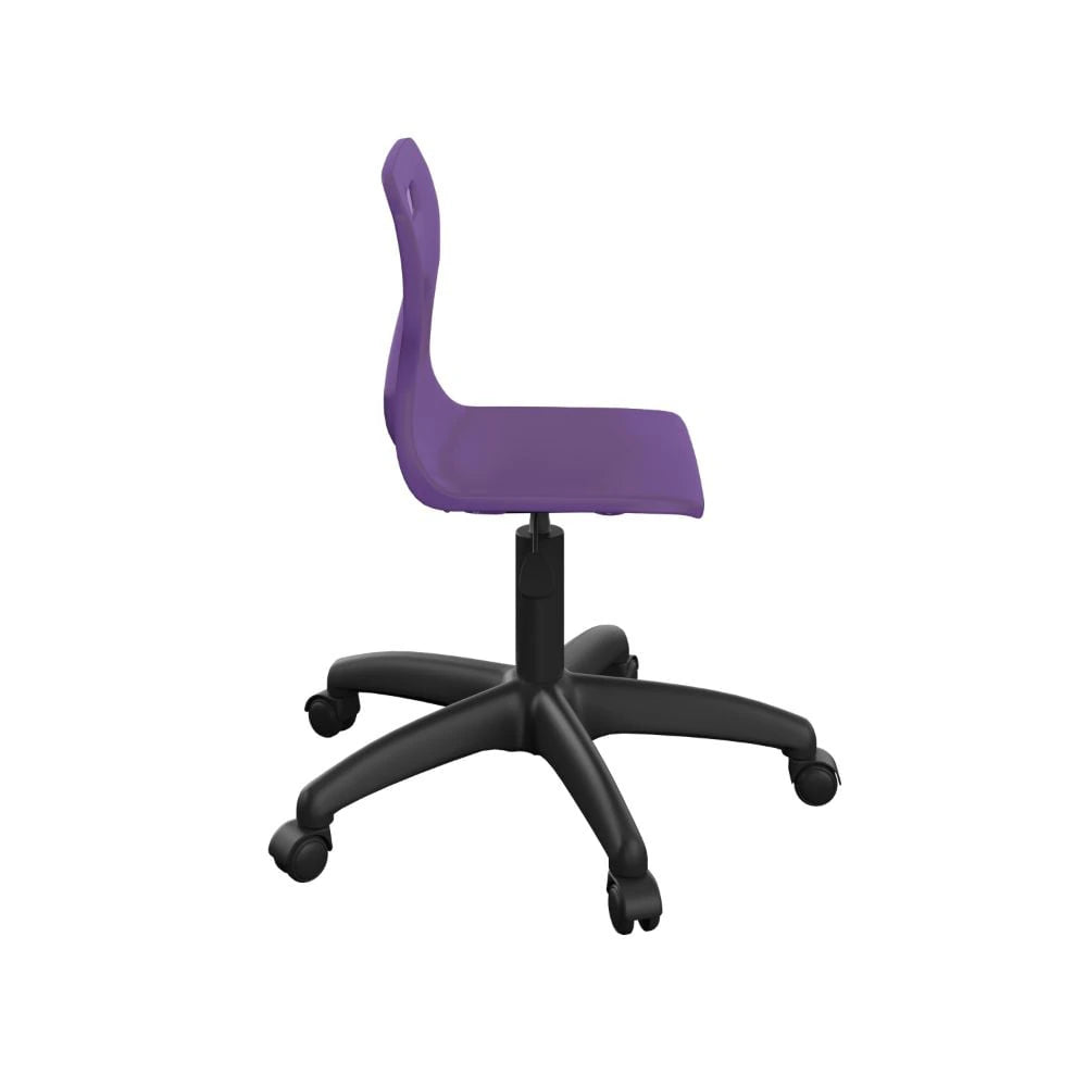 Titan Swivel Junior Chair with Plastic Base and Castors T30-P-BK 4