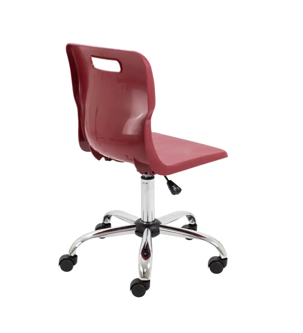Titan Swivel Senior Chair with Chrome Base and Castors T35-BU 5