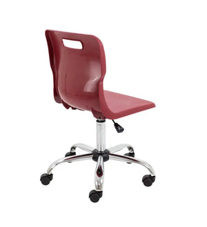 Titan Swivel Senior Chair with Chrome Base and Castors T35-BU 5