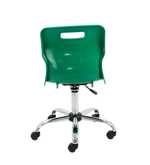 Titan Swivel Senior Chair with Chrome Base and Castors T35-GN 6
