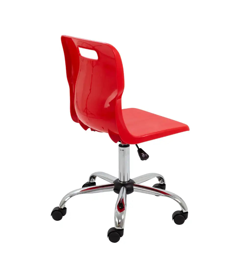 Titan Swivel Senior Chair with Chrome Base and Castors T35-R 5