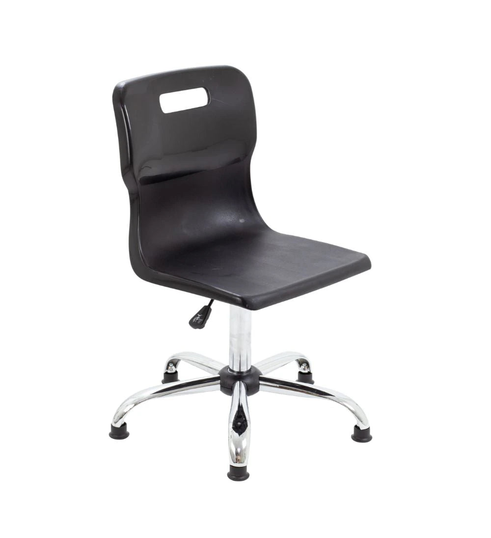 Titan Swivel Senior Chair with Chrome Base and Glides T35-BKG 1