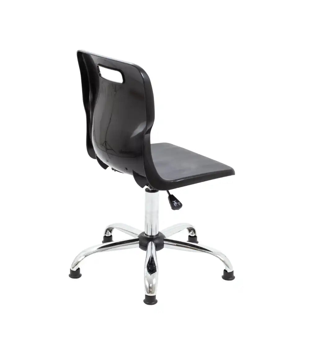 Titan Swivel Senior Chair with Chrome Base and Glides T35-BKG 5