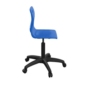 Titan Swivel Senior Chair with Plastic Base and Castors T35-B-BK 4