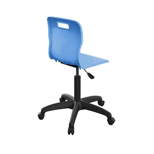Titan Swivel Senior Chair with Plastic Base and Castors T35-CB-BK 5