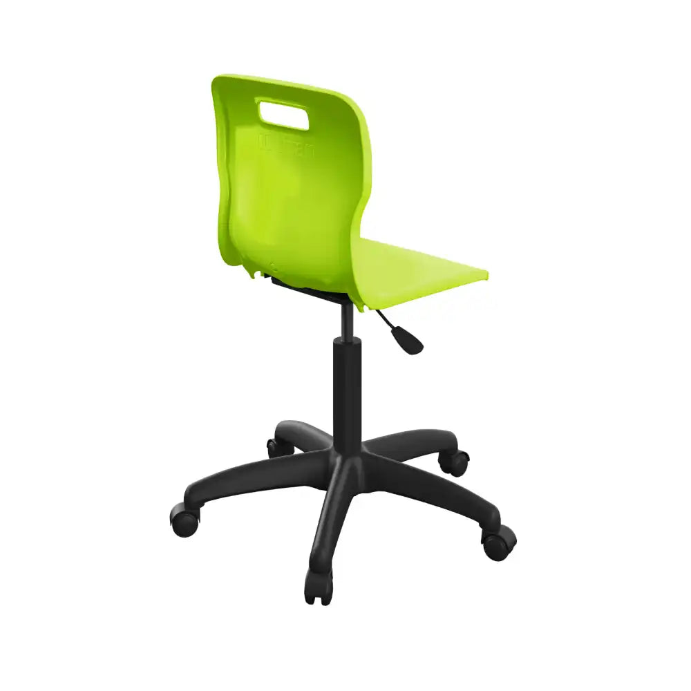 Titan Swivel Senior Chair with Plastic Base and Castors T35-L-BK 5