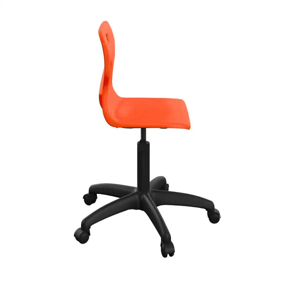 Titan Swivel Senior Chair with Plastic Base and Castors T35-O-BK 4